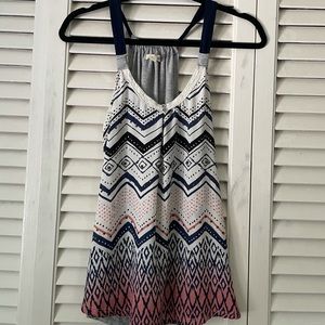 Rewind patterned tank top. Size medium.